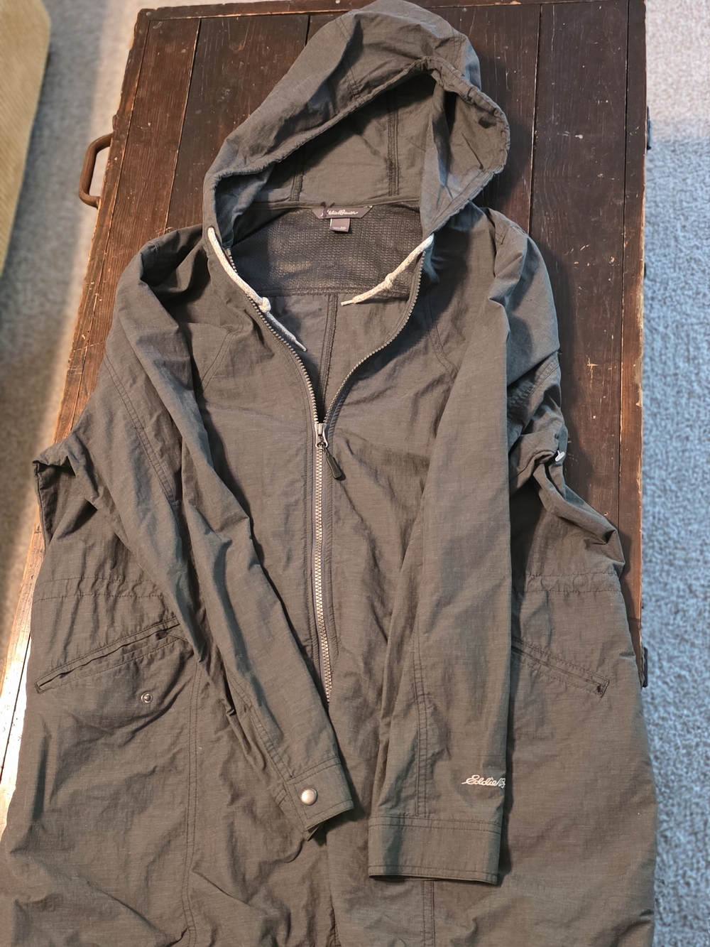 Eddie Bauer Hooded Field Jacket in Gray